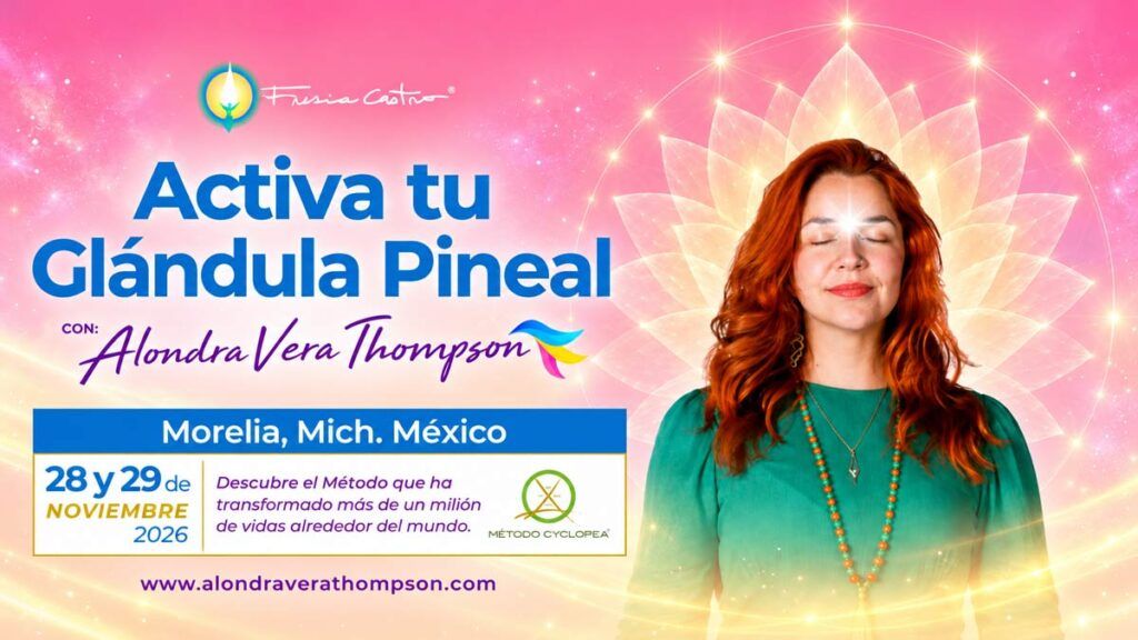 Seminario de Activación interna de la glándula pineal con alondra vera thompson, nieta de fresia castro en morelia mexico