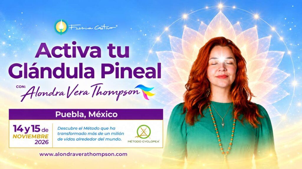 Seminario de Activación interna de la glándula pineal con alondra vera thompson, nieta de fresia castro en puebla mexico